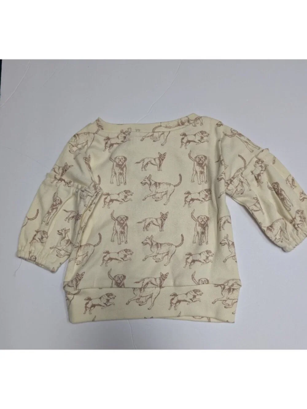 Kate Quinn Organic Cotton Dogs Top Leggings Bib Bow Bundle 3-6 Neutral Mutts